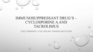 Immunosuppressant Drug
