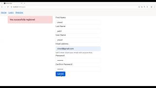 Node js and ReactJS Registration and Login