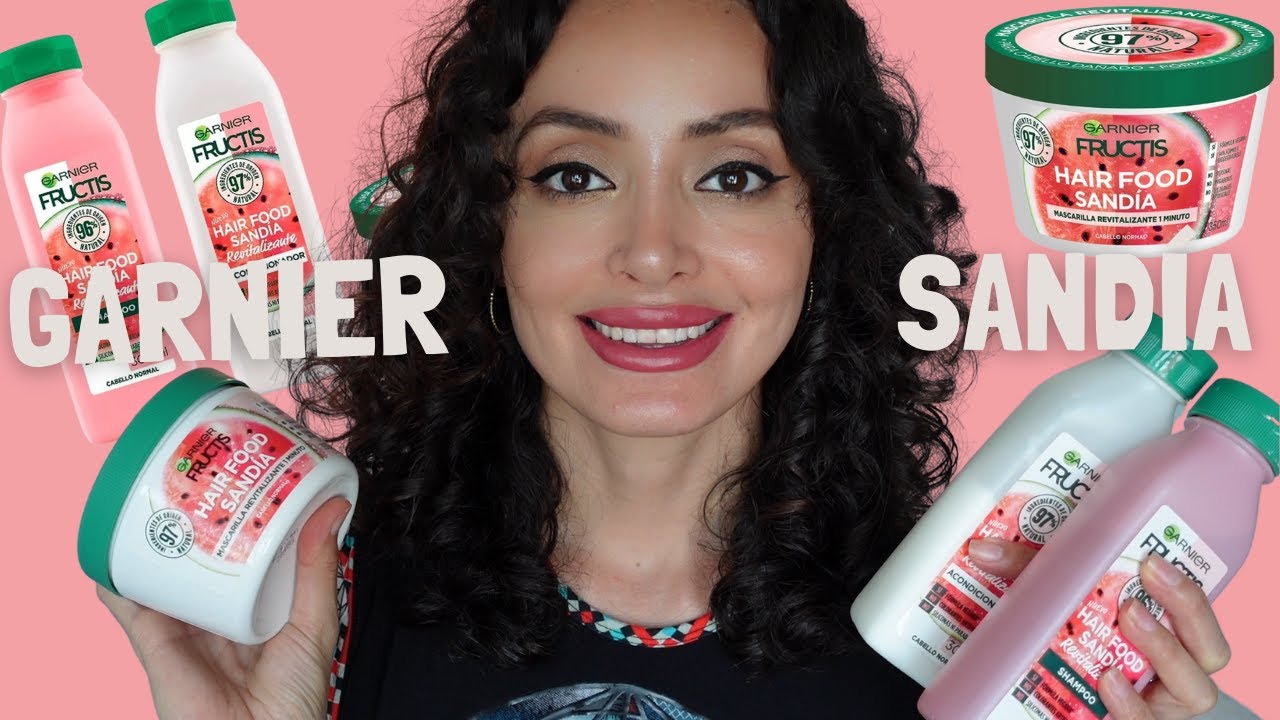 GARNIER HAIR FOOD DE SANDÍA RESEÑA 🍉RIZOS 2C3B Caro Montero YouTube