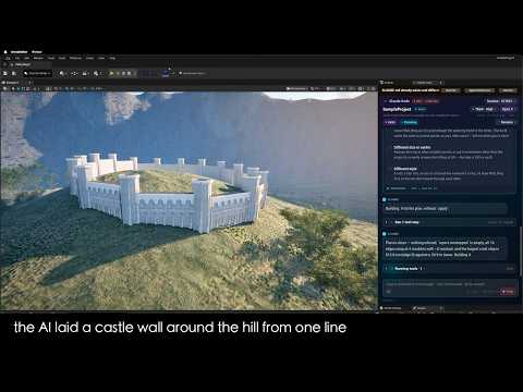 A hilltop walled from one spline