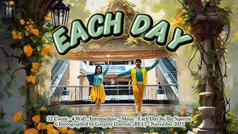 Each Day - Intermediate Line Dance | Demo by : Amare Sweet Colour