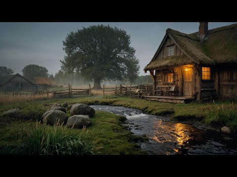 "Nordic Nocturne: Moonlight Piano by the Riverside Apple Tree | Sleep Music | Scandinavian Night"