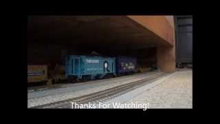 O Scale MTH SD70ACe pulling an intermodal
