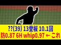 ??さん(39)、うっかり防御率0点台に突入してしまう【2ch 5ch野球】【なんJ なんG反応】