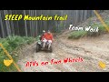ATVs on two Wheels on STEEP Mountain trail