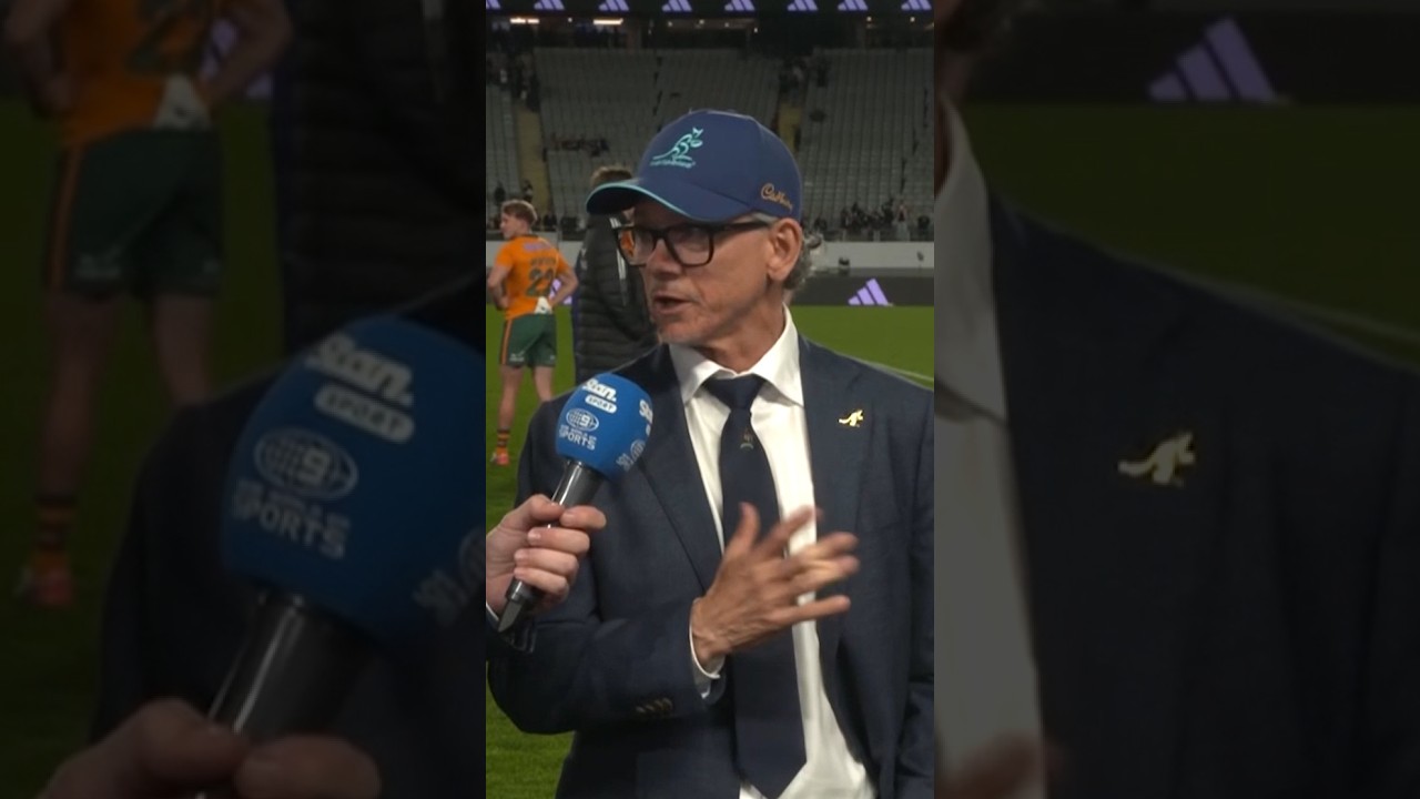 Les Kiss on his first loss as Wallabies coach 😮‍💨 #StanSportAU #BledisloeCup