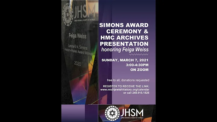 Feiga Weiss: 2020 Leonard N. Simons History-Maker ...