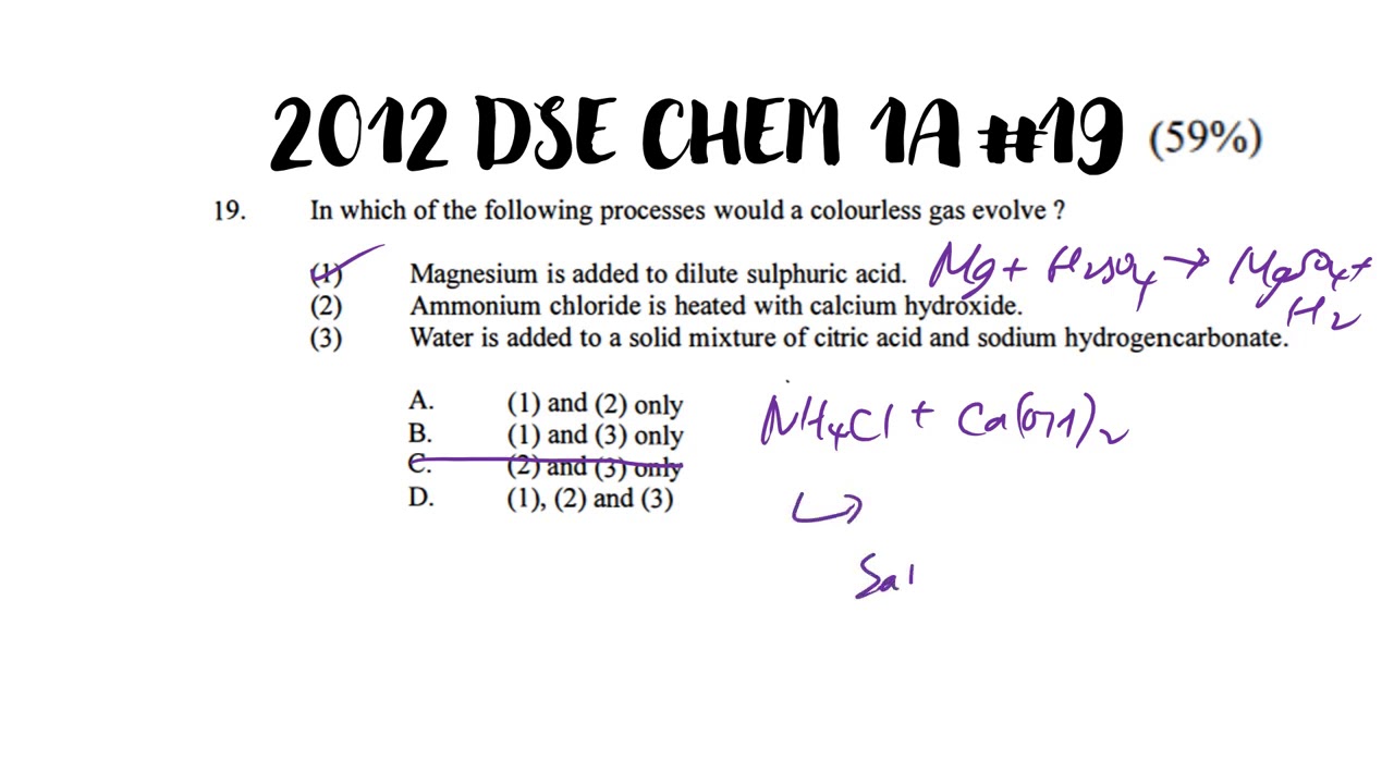 2012 DSE CHEM 1A 19 YouTube 2012 dse chem 1a 19 youtube