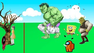 어몽어스 오징어 게임 Squid Game Shrek - Among us - Hulk - Spongebob