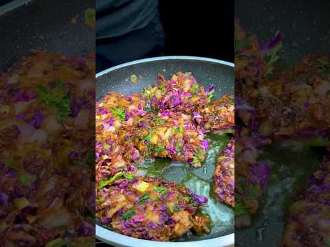 Cabbage Pakoda ASMR