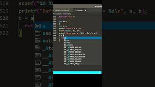 Swap two variable in c #shorts #youtubeshorts #shorts