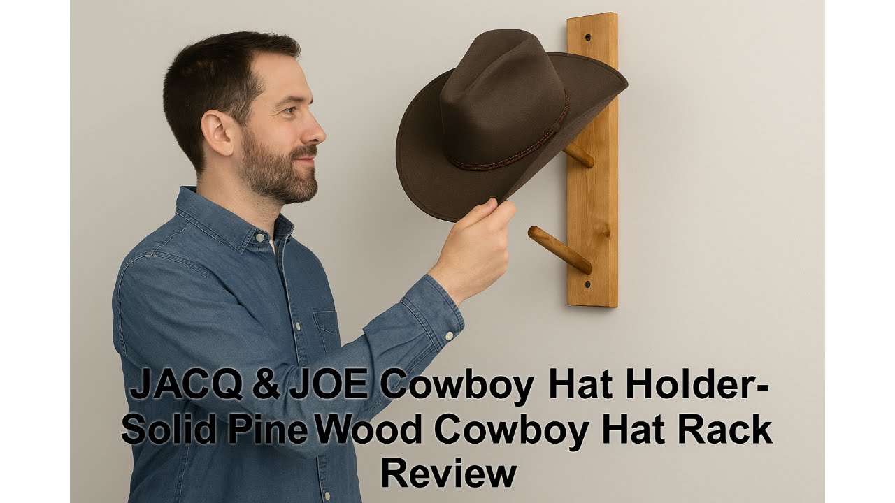 Joe Hat Rack 🤠 JACQ & JOE Cowboy Hat Holder-Solid Pine Wood Cowboy Hat Rack Review 🪵 ...