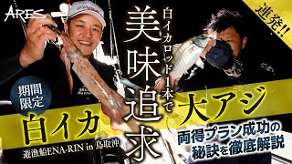 【期間限定の美味追求!!】白イカ×大アジの両得プラン成功の秘訣を人気船長が徹底解説in鳥取沖