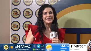 La actriz mexicana Lourdes Munguia visitó los estudios de La Nueva Radio YA