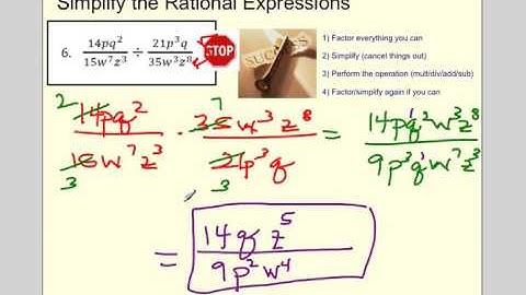 Unit 9 Video 1Multiplying & Dividing Rational Expressions