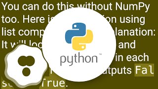 Python 2d array boolean reduction
