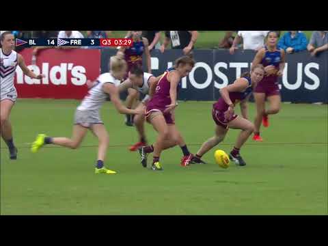 AFLW RND4 2018 Brisbane vs Fremantle | Goals, behinds, highlights & team song