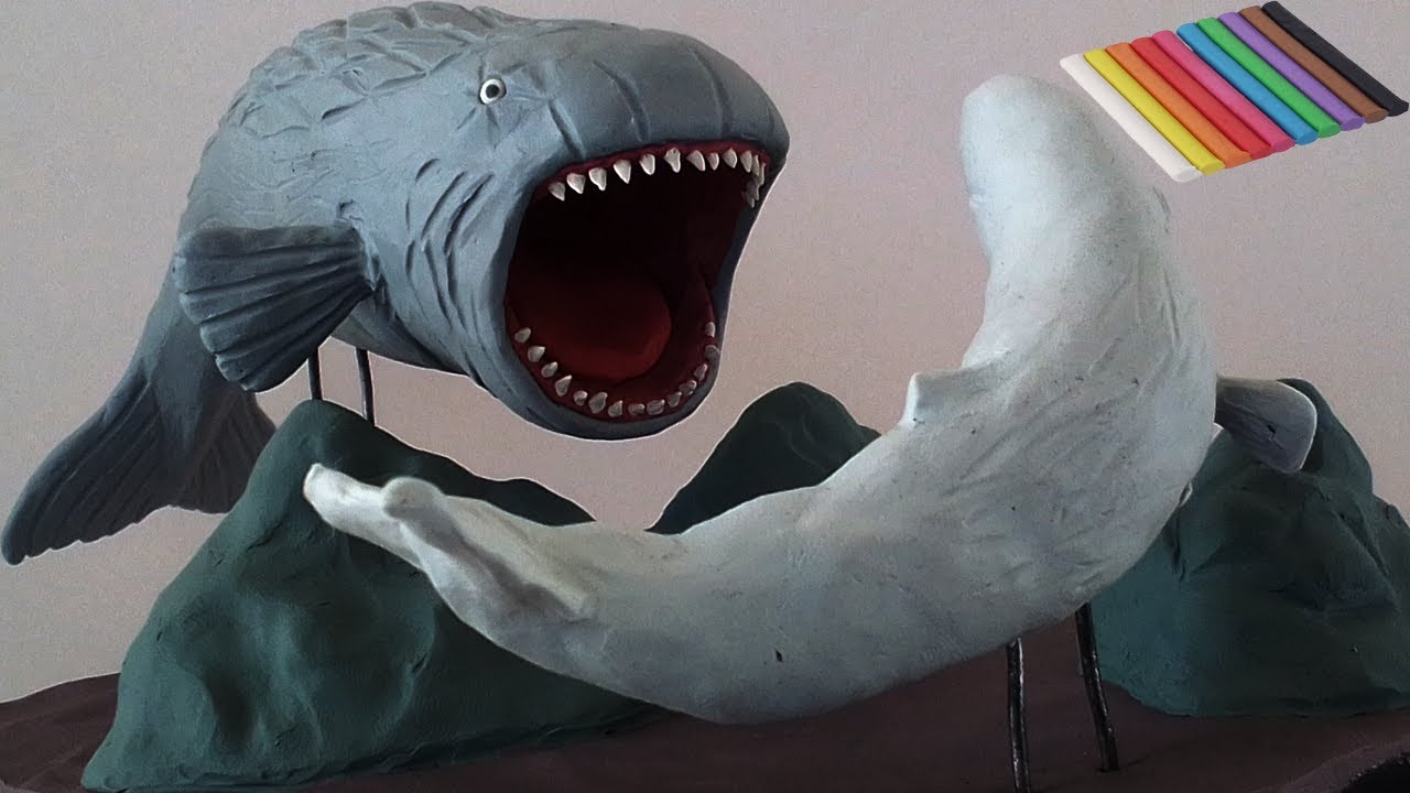 THE BLOOP VS MOBY DICK WITH CLAY/PLASTILINA. COLOSOS.