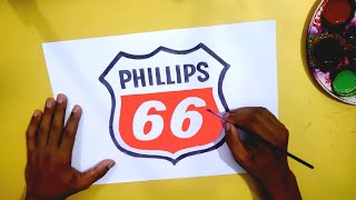 How to draw the Phillips 66 logo