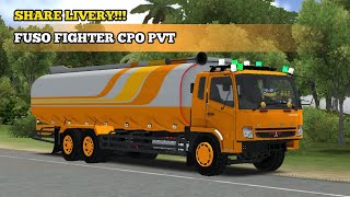 MOD BUSSID TERBARU ‼️ SHARE MOD DAN LIVERY FUSO FIGHTER CPO ‼️