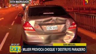 San Miguel: mujer provocó triple choque que dejó 7 personas heridas (1/2)