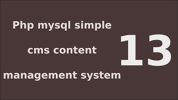 php mysql simple cms content management system tutorial - 13 Add Navigation Links