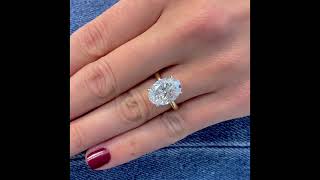 5.9 carat Lab Grown Oval Diamond Engagement Ring