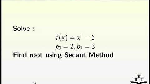 Solving Non linear Equations - English