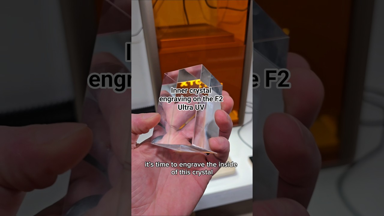 I just engraved the inside of a crystal using the ‪@xToollaser‬ F2