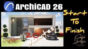 20 Minutes Start - Finish Archicad 26 : Design Tuturial. 🏠