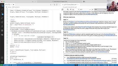 AQA Target Clear - using the target as a number
