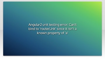Angular2 unit testing error: Can