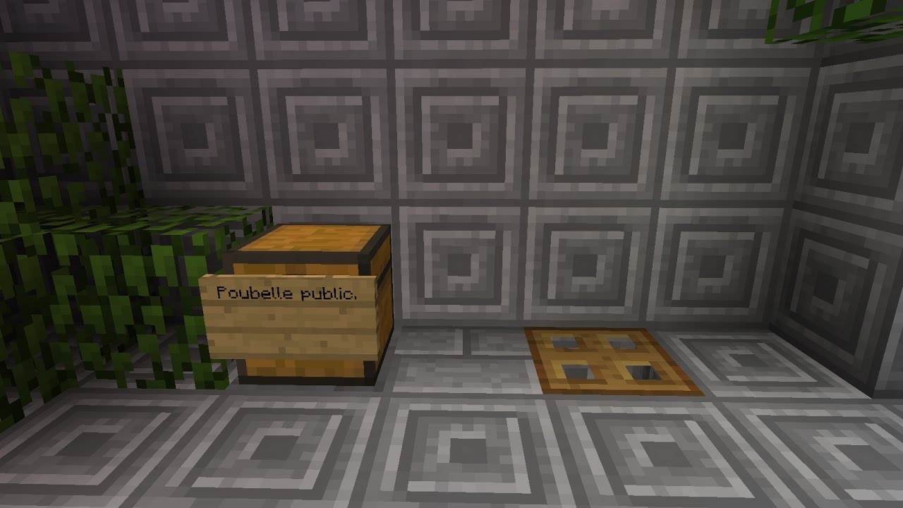 Comment faire une poubelle public Minecraft - YouTube