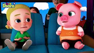 The Wheels on The Bus Song (Animal Version) | BabaSharo TV Nursery Rhymes &amp; Kids Songs
