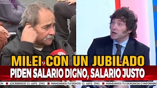 Milei Habló Con Un Jubilado - Javier Milei En Crónica Tv 6/8/2022