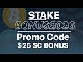 STAKE US PROMO CODE "BONUS2026" — $25 Stake Cash + 100,000 GC Welcome Guide 2026