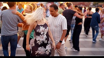 Salsa Cubana Fabian and Livia Stenpiren outdoor social dance