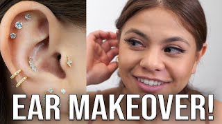 FROM 0 TO 12 PIERCINGS IN ONE DAY EAR MAKEOVER