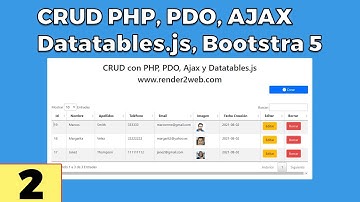 🆕Crud con PHP, PDO, Ajax, Datatables y Bootstrap 5 - demo del proyecto final
