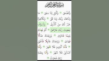 #اللهم_صل_وسلم_على_نبينا_محمد #سورة الضحى