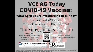 VCE AG Today: COVID-19 Vaccine What Agricultural Workers Need to Know (VCE-1027-39NP)