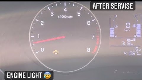 Hyundai Elite i20 engine light after service | Reason??