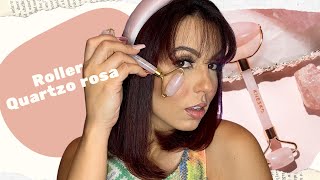 Como usar o ROLLER DE QUARTZO ROSA massageador facial