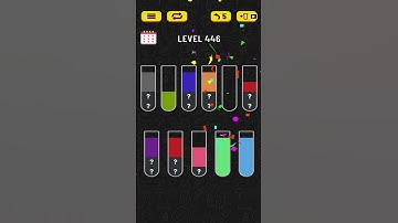 🏅 Water Sort 🧪 LEVEL 446 🧪 #shorts #watersort #puzzle #walkthrough #solution #guia #guiarapida