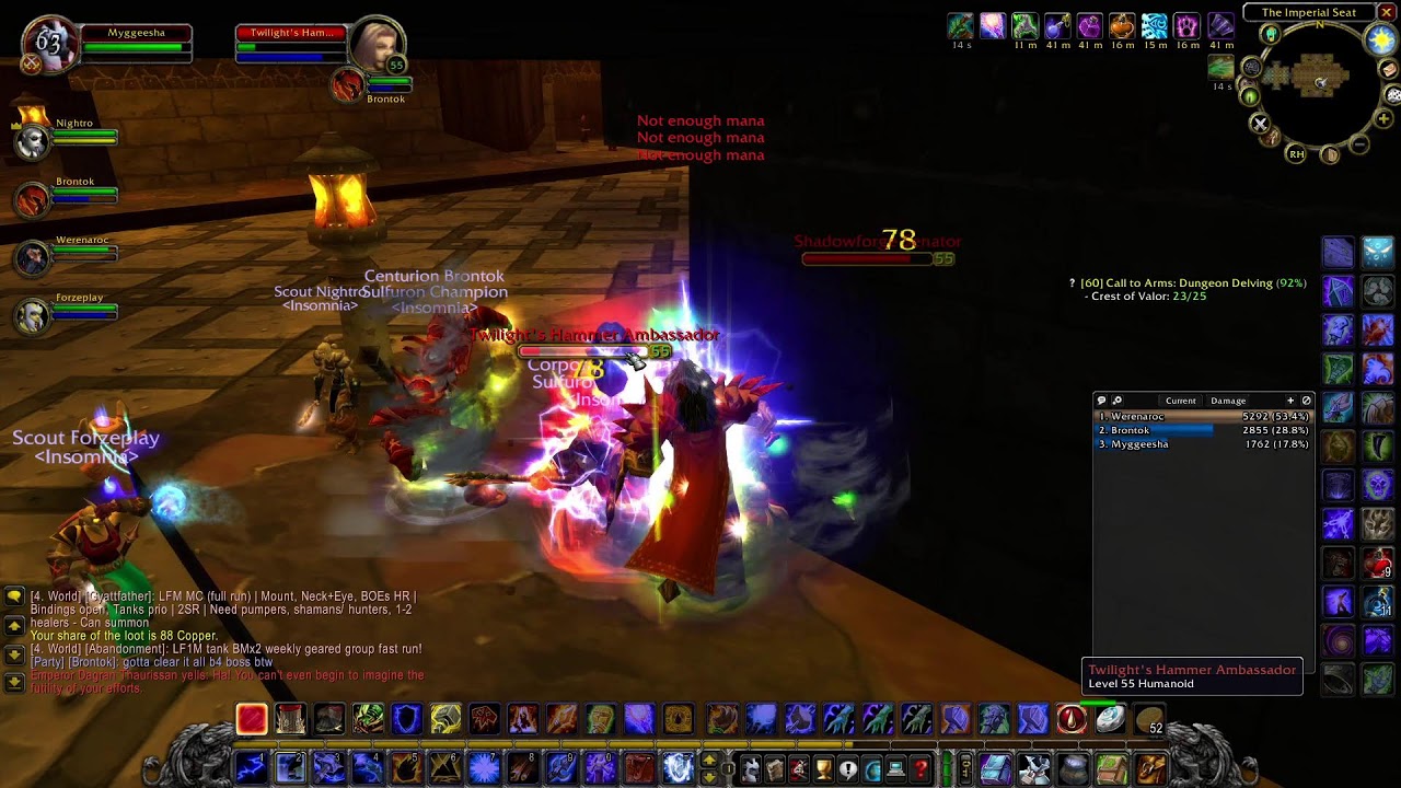 BRD EMP RUN LAVA SKIP Turtle WoW Shaman Tank #1 Spell Clicker
