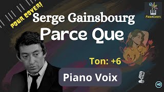 Parce Que - Serge Gainsbourg Karaoke Piano (ton: +6)