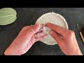 How to create a jewelry dish using air dry clay  crochet doily satisfying vuvuceramics dupe