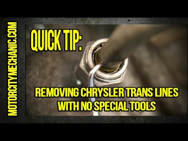 Transmission Cooler Line Retainer Clip Removal & Why That Plastic