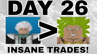 Toshiro To Broly Day 26 (INSANE TRADES!!) |ASTD Roblox