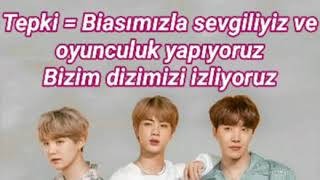Bts Tepki̇ Biasımızla Bizim Oynadığımız Diziyi Izleriz